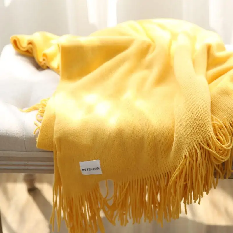 

Summer Sofa Knitted Air Condition Throw Casual Decorative Tassel Blanket for Bed Travel Airplane Office Nap Sofa Cover Blankets