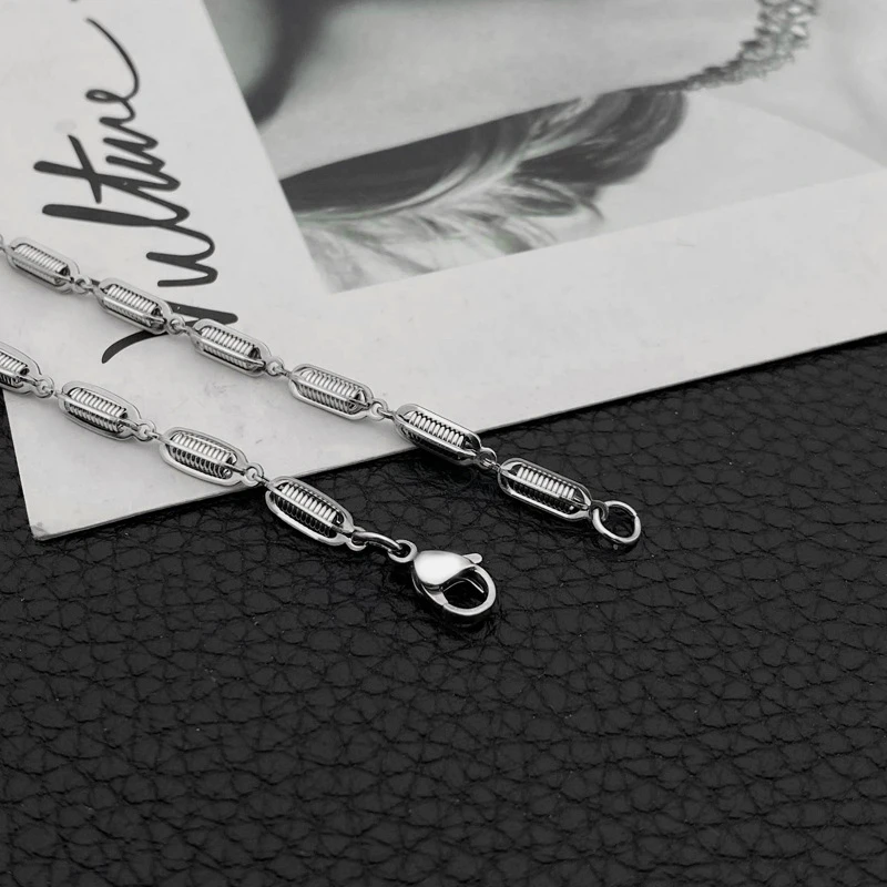 

Factory Price 3mm Spring Wire Chain Necklaces for Men Collier Homme Fashion Stainless Steel Jewelry Man Accessories Bijoux
