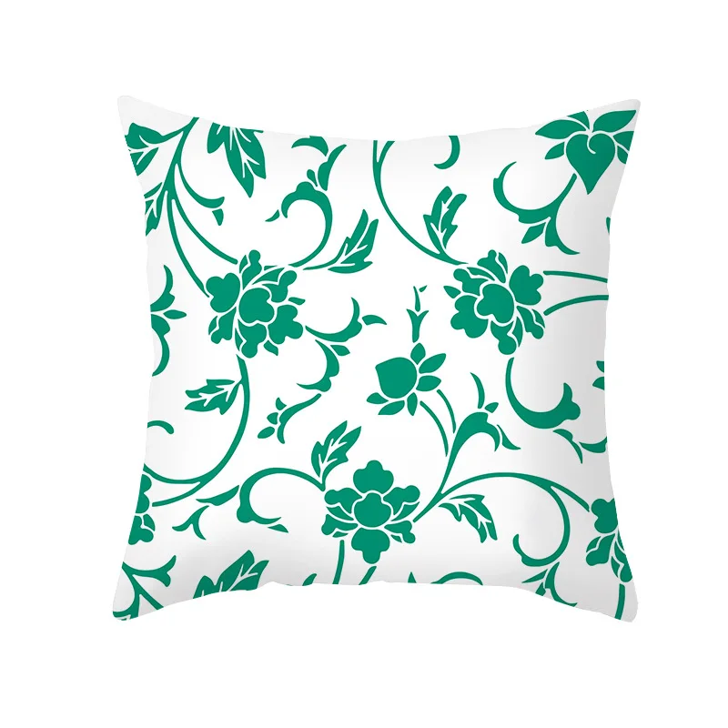 

2020 Green Plant cushion covers 45*45 Pillowcases sofa cushions Pillow cases Polyester home decor pillow cover 0294