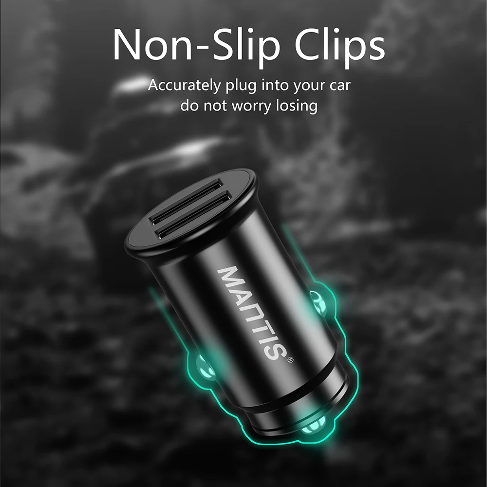 MANTIS USB Автомобильное зарядное устройство 4.8A Мини Автомобильный Адаптер зарядного устройства для телефона в автомобиле для samsung S10 Plus Xiaomi Redmi Note 7 iPhone 11 XR XS 8