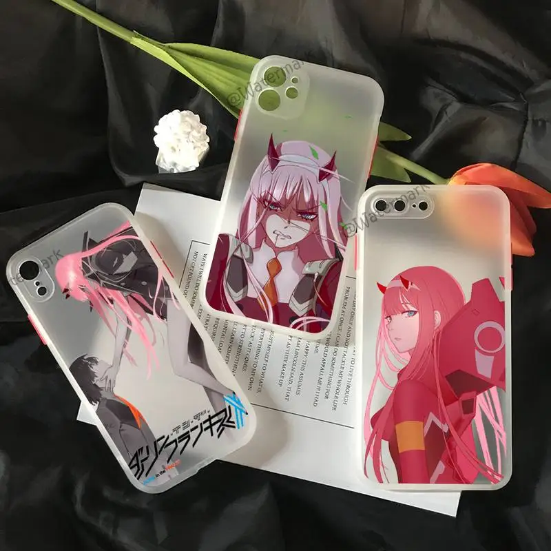 

Darling In The FranXX Anime Phone Case For IPhone 11 12 Pro Max Xs Xr X 8 7 Plus White Matte Translucent Funda
