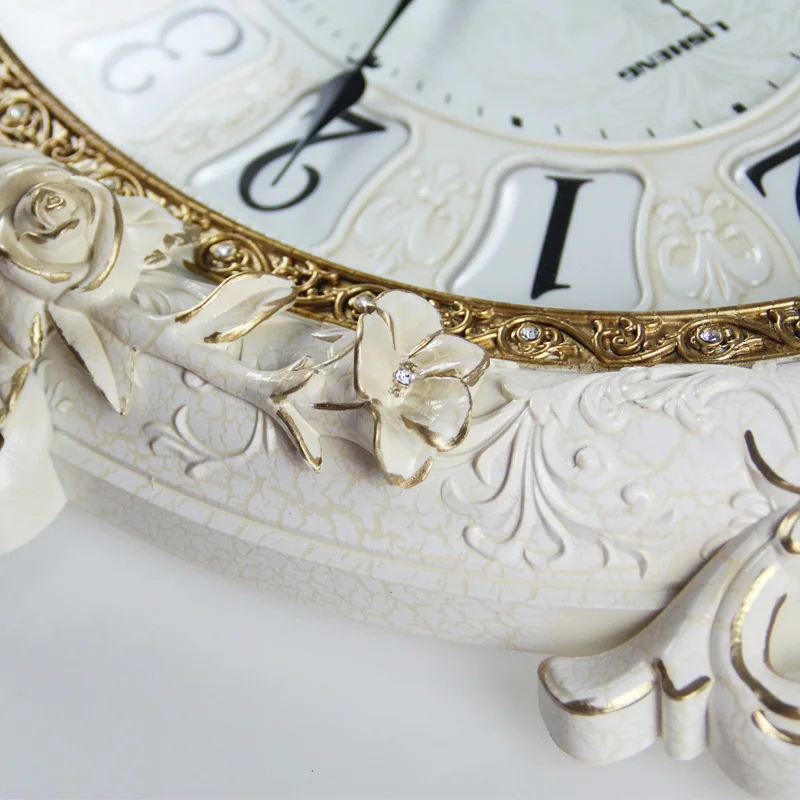 Настенные часы в европейском ретро стиле бесшумные большие цифровые настенные