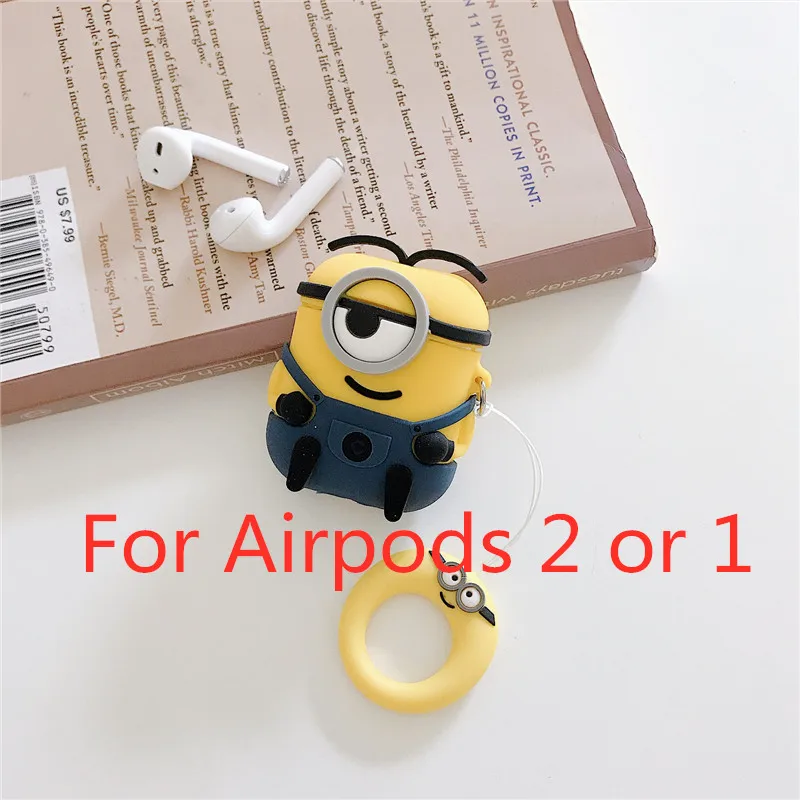 for Airpod1or2 Беспроводные bluetooth-наушники с изображением Рика и Морти, милый 3D чехол для Apple AirPods, силиконовый чехол для зарядки - Цвет: for Airpod1or2