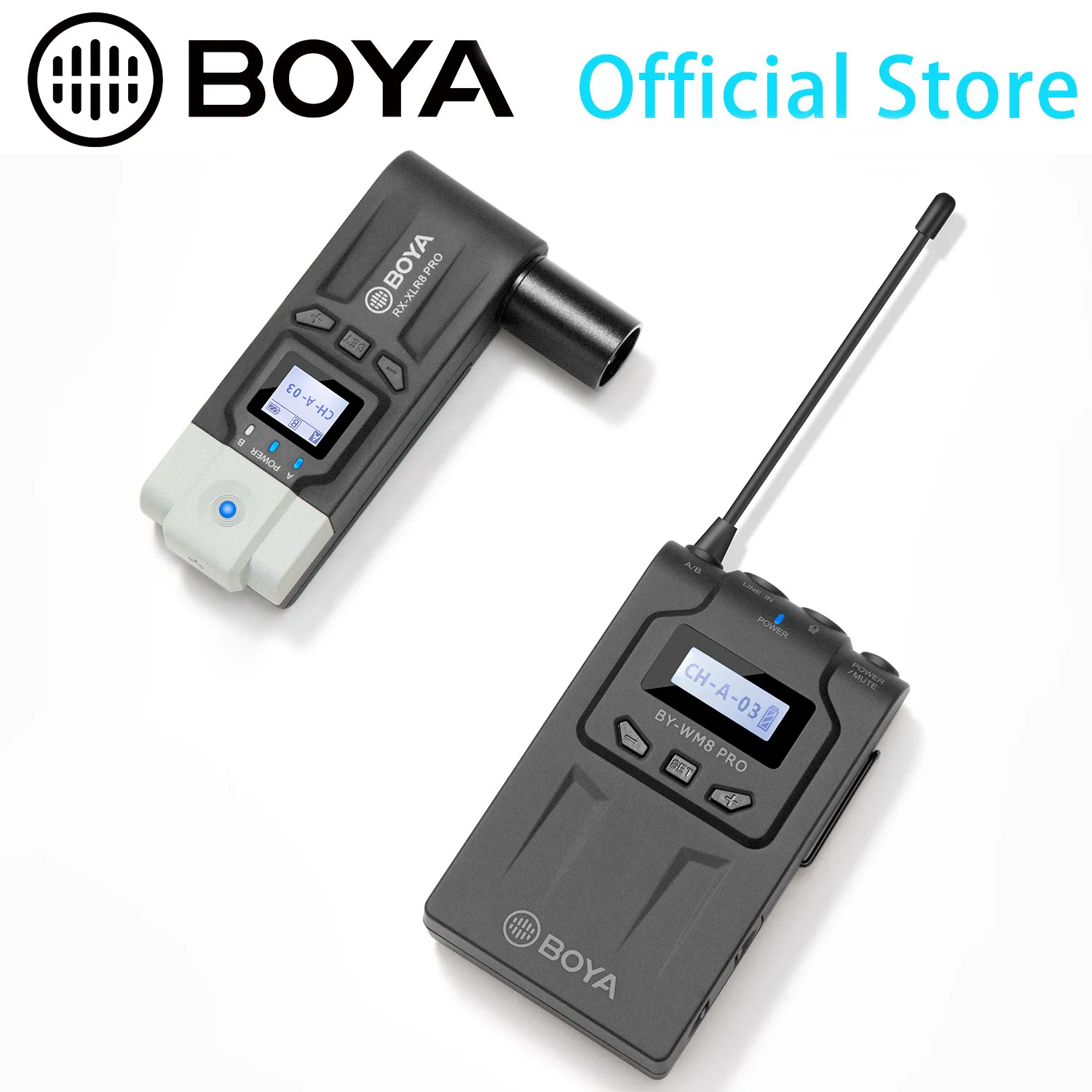 BOYA BY-WM8 Professional 48 UHF Двухканальный беспроводной микрофон для прямой трансляции