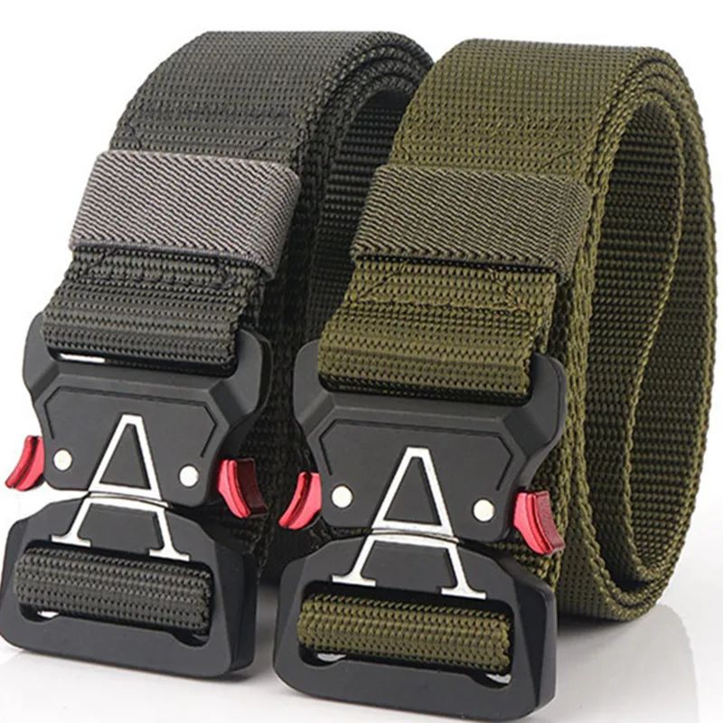 Мужской нейлоновый ремень с быстроразъемной пряжкой регулируемый для уличных
