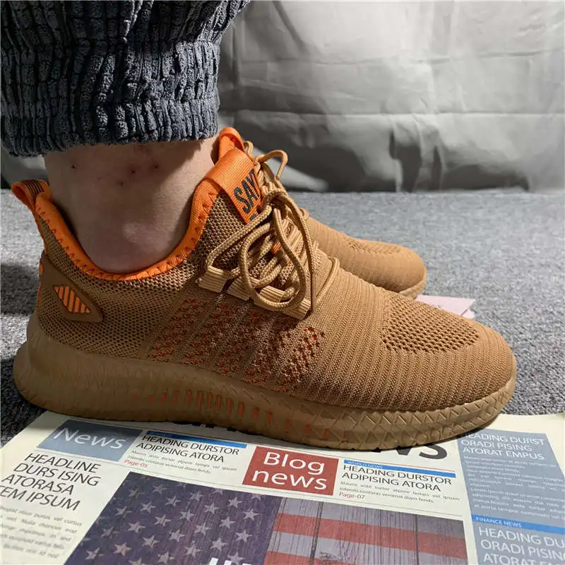 

Мужские кроссовки без шнуровки, спортивная обувь, размер 8