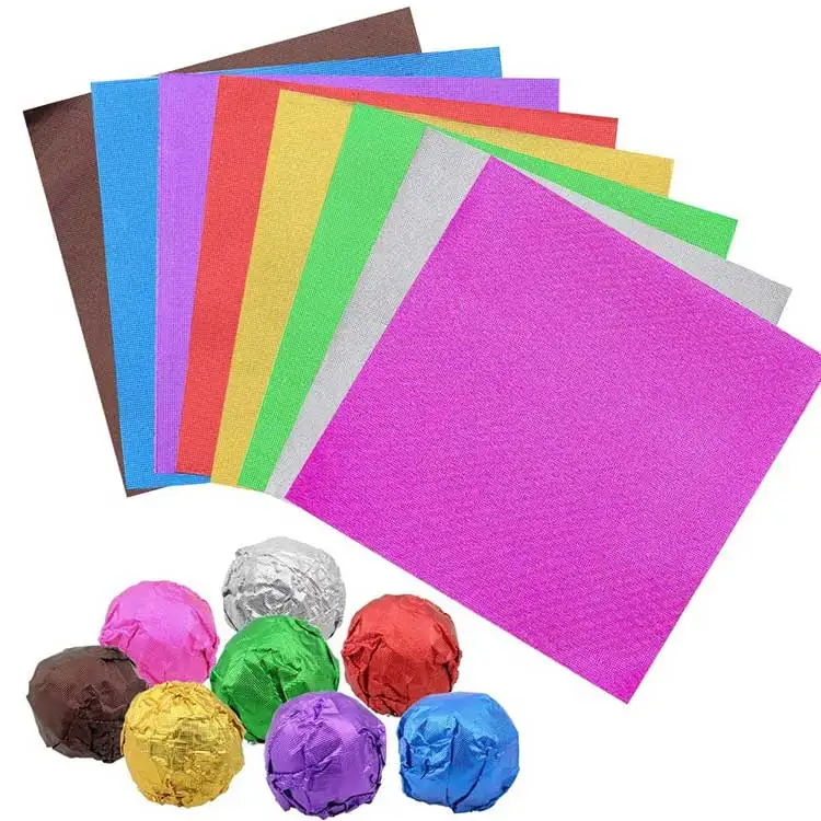 

Candy Wrappers for Chocolates DIY Food Candy Bar Wrappers Aluminium Foil Paper Wrapping Square Candy Wrapping Pape