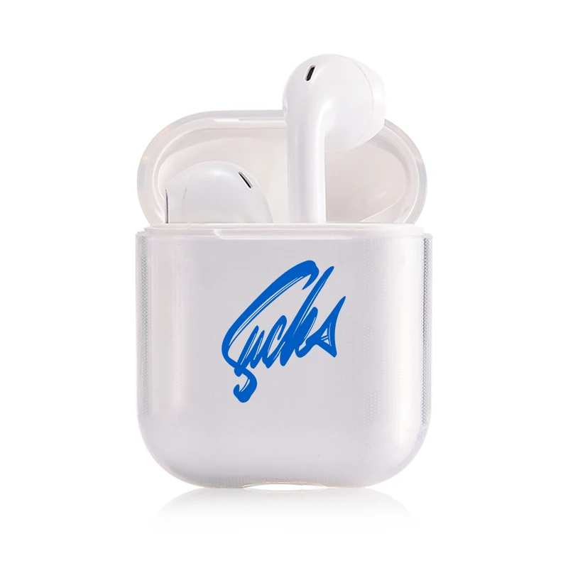 Индивидуальный чехол для наушников Apple airpods Yes No Friend Smile Face Bluetooth Pop Air Pods прозрачный