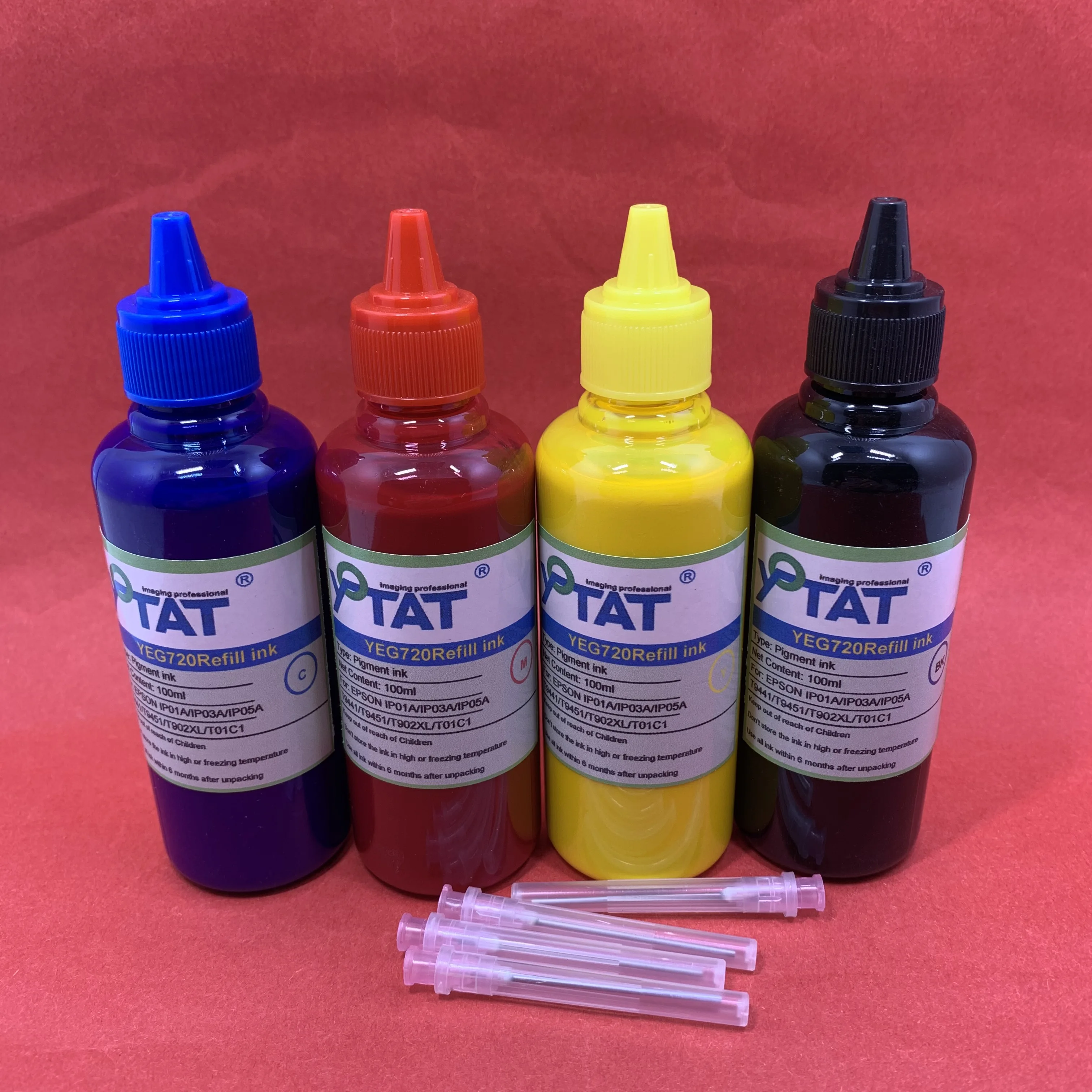 Комплект чернил YOTAT для заправки пигментных картриджа Epson IP01A IP03A IP05A T9441 T9451 T902XL
