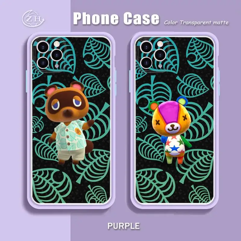 

Animal Crossing New Horizons Phone Case For IPhone 12 11 Pro Max X XR XS Max 7 8 Plus Candy Color Cover Case