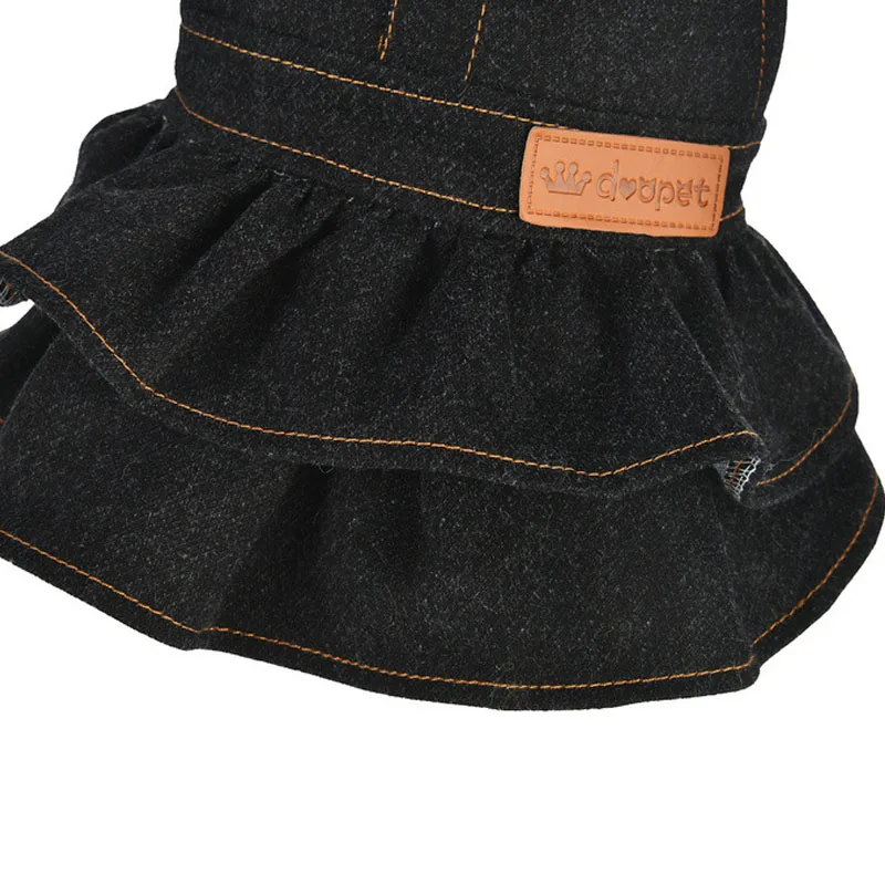 Spring Summer Dress For Small Dogs Jeans Puppy Cat Clothing Skirt Poodle Pug Tutu Cake Dresses Pet Clothes Apparel XS-XL F-5 | Дом и сад