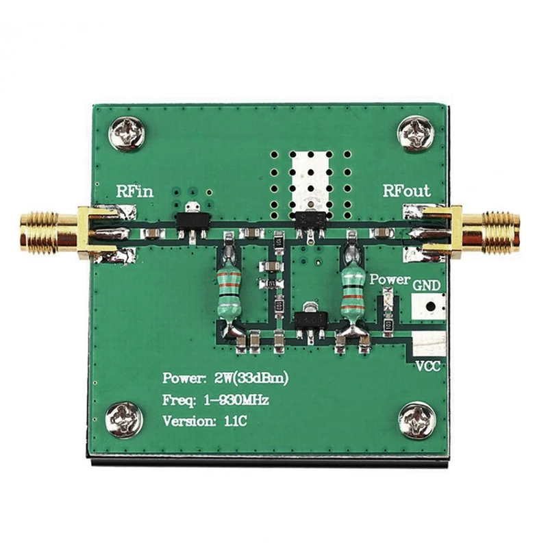 

HOT-1-930MHz 2W RF Amplifier,RF Broadband Power Amplifier Module for Radio Transmission FM HF VHF 1-930MHz 2W