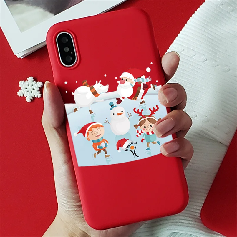 Красный матовый Рождественский Мягкий ТПУ чехол s для iPhone 7 8 6 6S Plus 10 11 Pro XS Max X XR XS чехол для iPhone 7 Plus чехол для телефона - Цвет: sd5wulbw