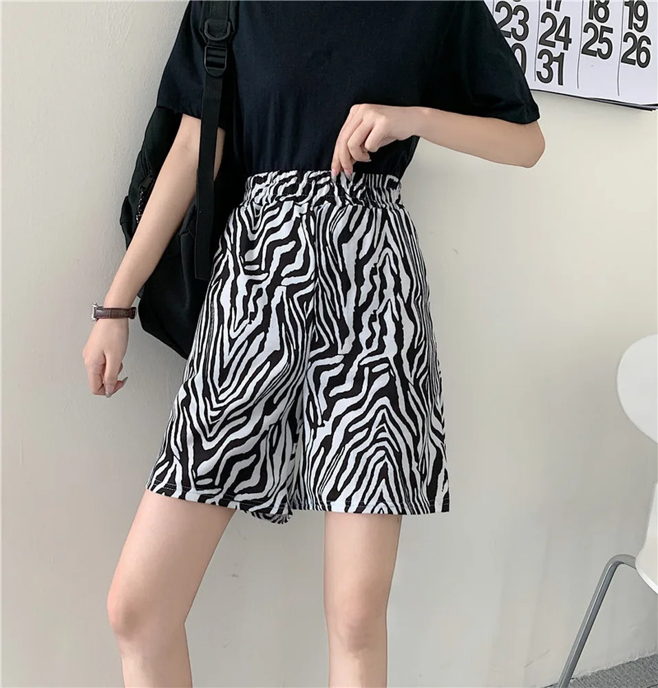 

Wide-leg five-point sports shorts women's loose pants in spring and summer, casual pants in high street straight tide ins traf