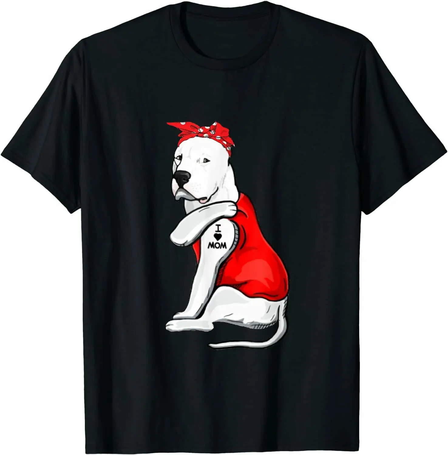 Женские подарки футболка Dogo серебристо с надписью I Love Mom