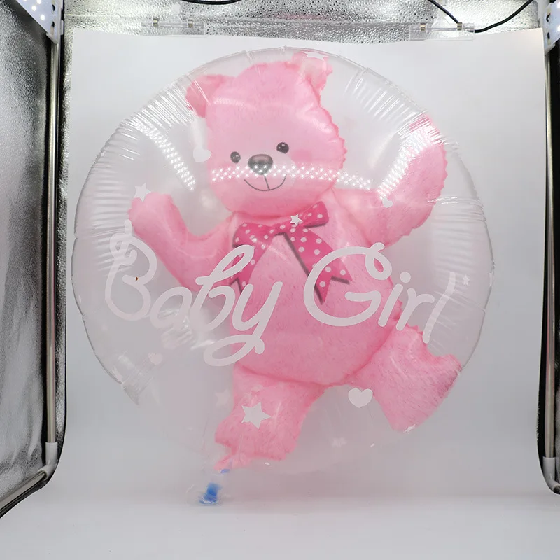 

1Pcs 24inch Transparent Baby Bear Balloon Nice Gift Bubble Ball DIY Decor Children Toys Ball Birthday Party Supplies