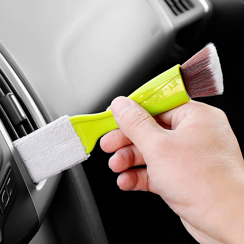 

1Pcs Double Ended Car Interior Cleaning Brush Conditioning Air Outlet Keyboard Detailing Dust Soft Brushes Household Accessories