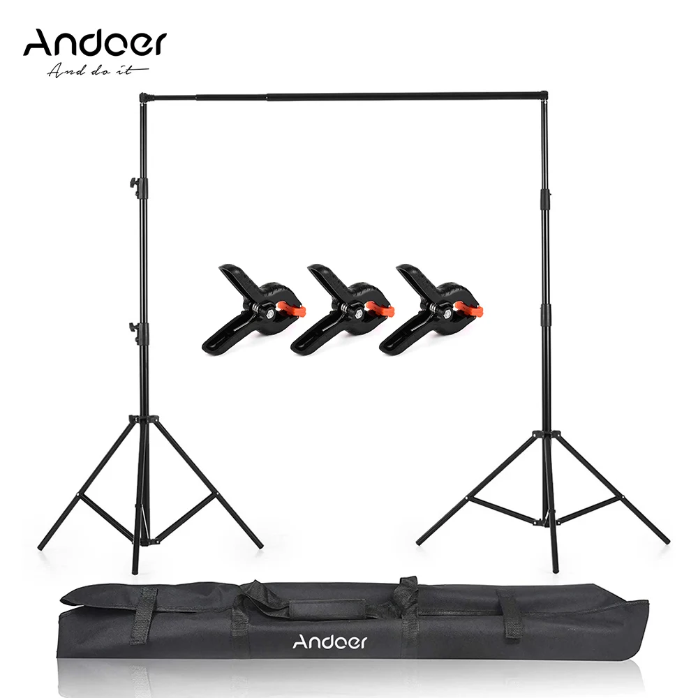 

Подставка для фона Andoer 2,8*3 м, кронштейн для фотосъемки, система поддержки фона с сумкой для переноски, зажимы для фона, аксессуары