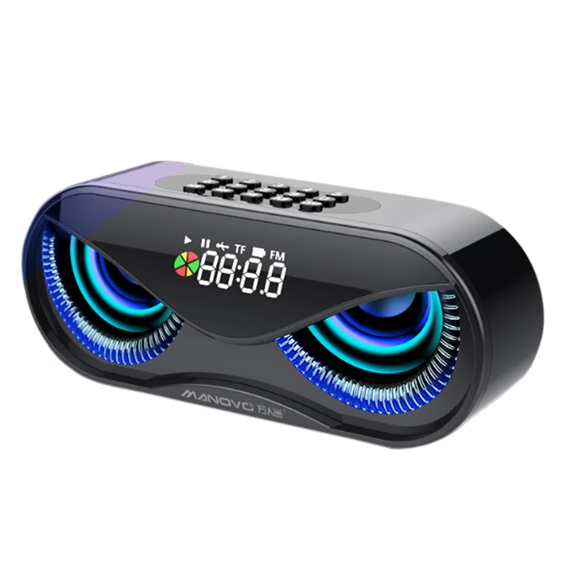 Беспроводная Bluetooth Колонка MANOVO M5 сабвуфер уличное портативное небольшое радио