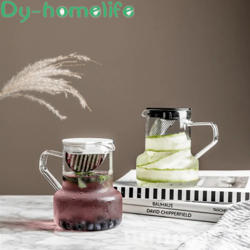 Скандинавский кофейник с фильтром 800 мл ложкой черная и белая крышка прозрачный