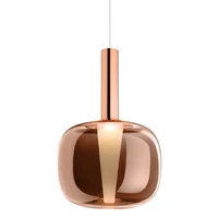 New Led Pendant Lihgts Modern Hanging Light Glass Pendant Lamp Chrome Gold Rose Gold Lighting For Living Room Indoor Home Light