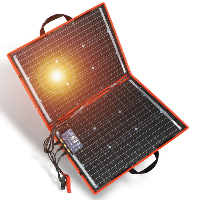 Kit solare pieghevole monocristallino 18V 80W con carica Controller 12V per pannello solare fotovoltaico casa/campeggio/camper cina 1