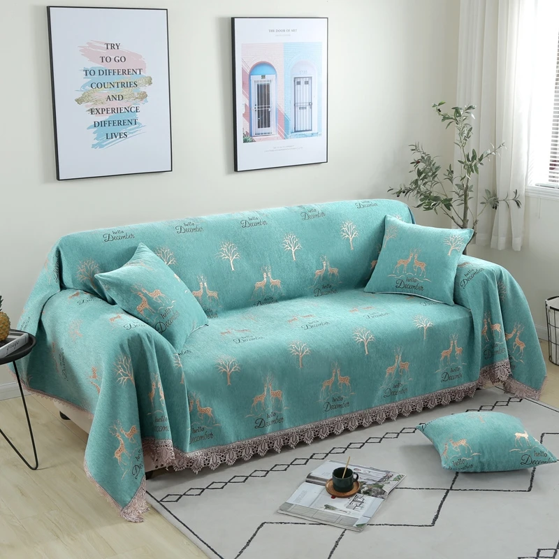 

North Elk Lace All-inclusive Universal Sofa Towel Dust Cover Couch Home Decoration Sofa Slipcover Sofa Towel for Living Room