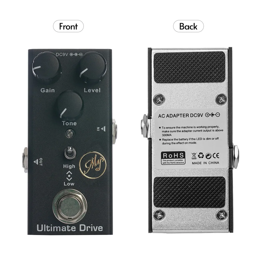 Ultimate Drive Guitar Effect Pedal for Electric Guitars with True Bypass Portable Single DC 9V гитара guitarra | Спорт и
