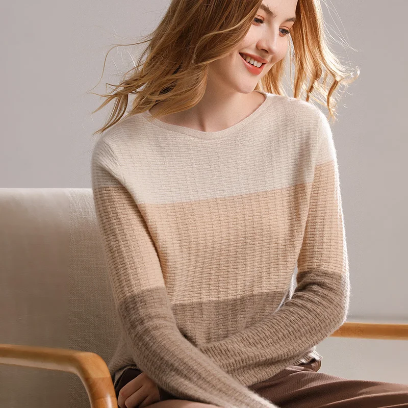Женский кашемировый свитер Осень-зима 100% чистый топ | Женская одежда
