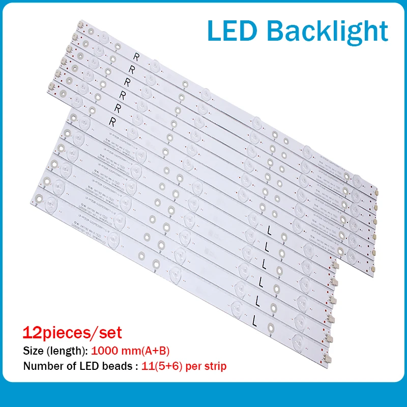 

100%new 12 pieces/set Led backlight for LE50D1452 T5002S 50PFF3655/T3 LD50V02S LB-PF3528-GJD2P5C506X11-R/L-H/B 6leds+5leds