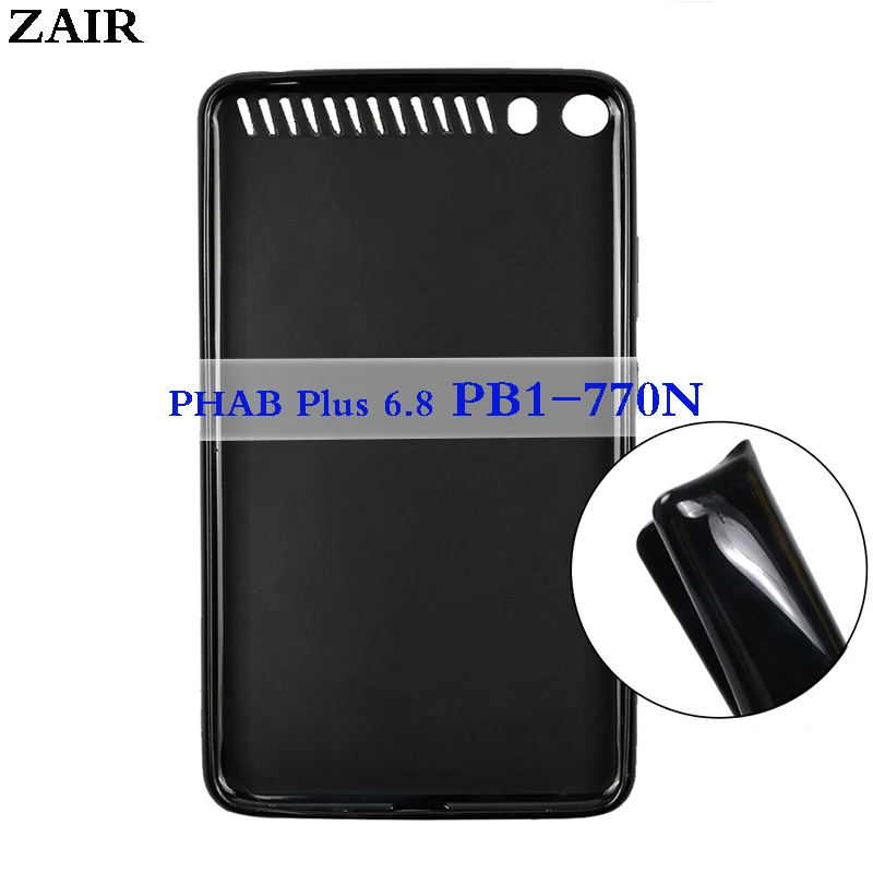 

Case For Lenovo PHAB Plus 6.8'' PB1-770N PB1 770 PB1-770M Bendable Soft Silicone TPU Protective Shell Shockproof Tablet Cover