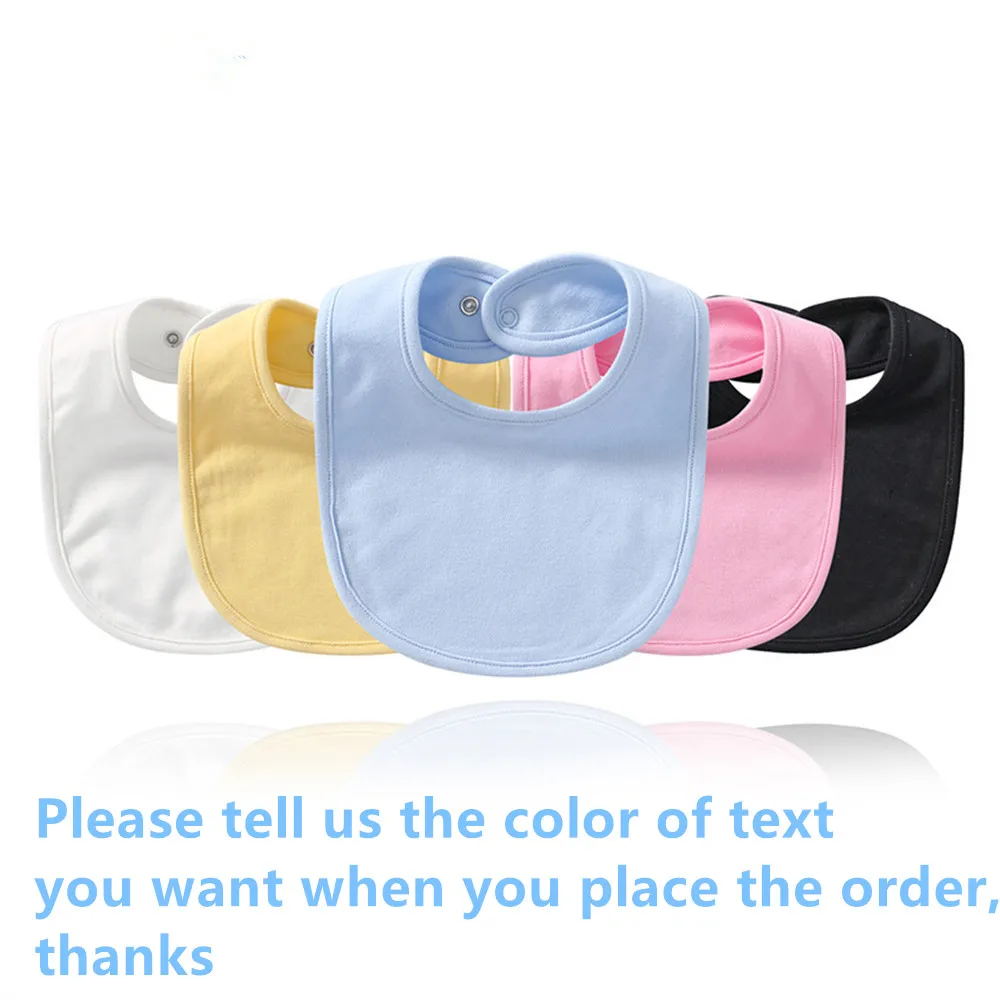 Babero personalizado con nombre para beb&eacute; reci&eacute;n nacido, toalla de alimentaci&oacute;n, Color negro, accesorio para comer, art&iacute;culos para beb&eacute;-5