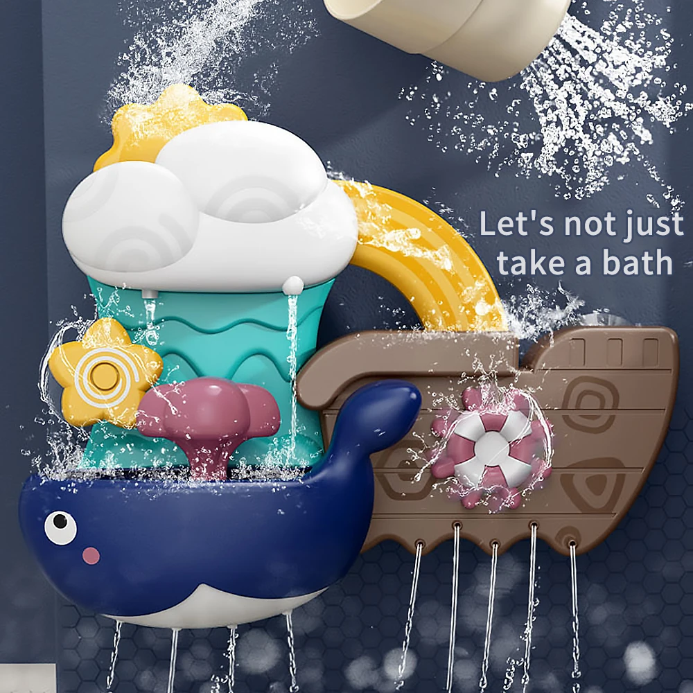

Baby Shower toys Cute Cartoon Animal Elephant Playing in Water Game Bathing Baby Bath Toys 12-36 Months Toddler Toys