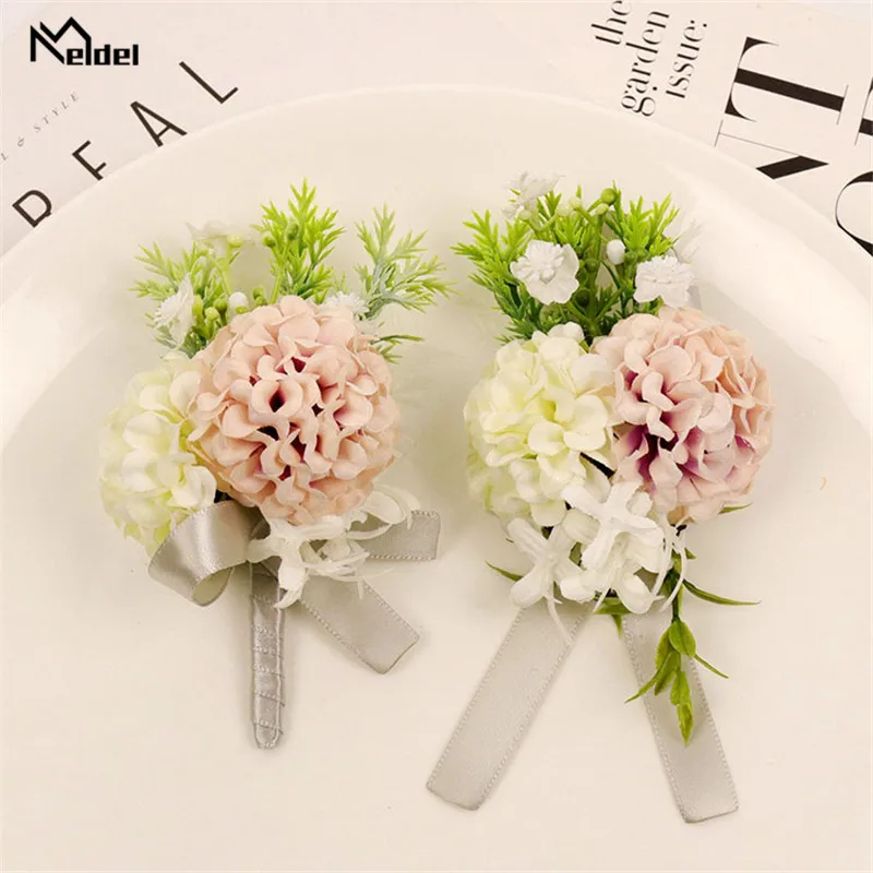 Meldel шелковые свадебные цветы на запястье для подружки невесты декоративные
