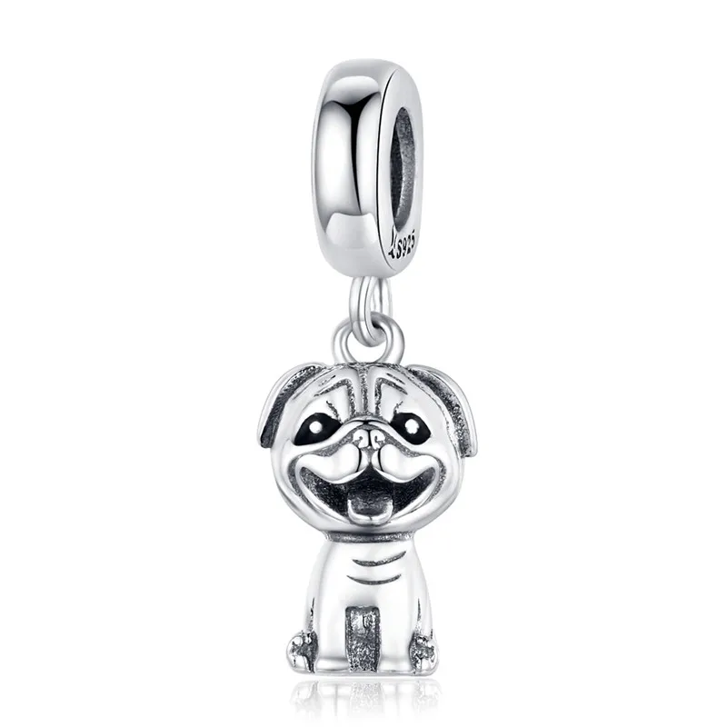 Fit Pandora браслет серебро 925 CZ лук собака медведь лапа лиса Летающий Динозавр талисманы S925 белка и орех бык бусины DIY ювелирные изделия - Окраска металла: as11320