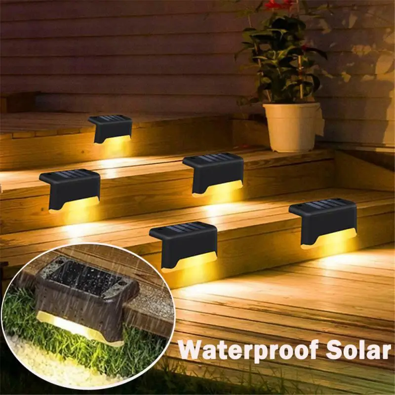 

Solar Lights Solar Step Lights Outdoor Waterproof Led Solar Power Garden Light Lamp Decoration For Patio Stair Garden Yard Fence