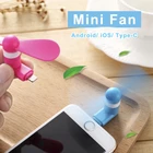 USB-вентилятор мобильный телефон Mini Fan, гибкий, съемные вентиляторы для Android, iOS, внешний аккумулятор, USB-гаджеты для ноутбука