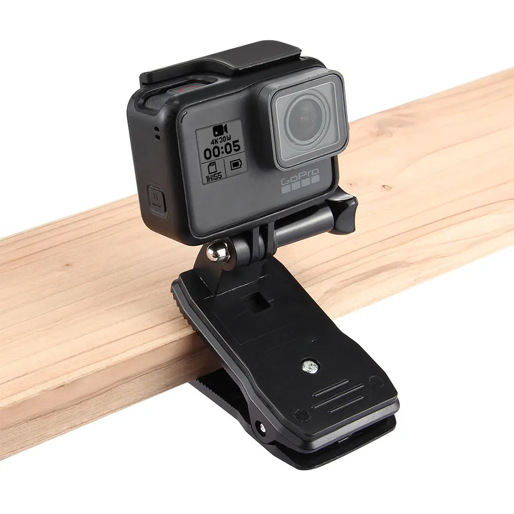 

360 Degree Rotating Quick Release Clamp Mount For GoPro NEW HERO Session /4 /3+/2/1 DJI Osmo Xiaoyi Action Camera Mounting Clip