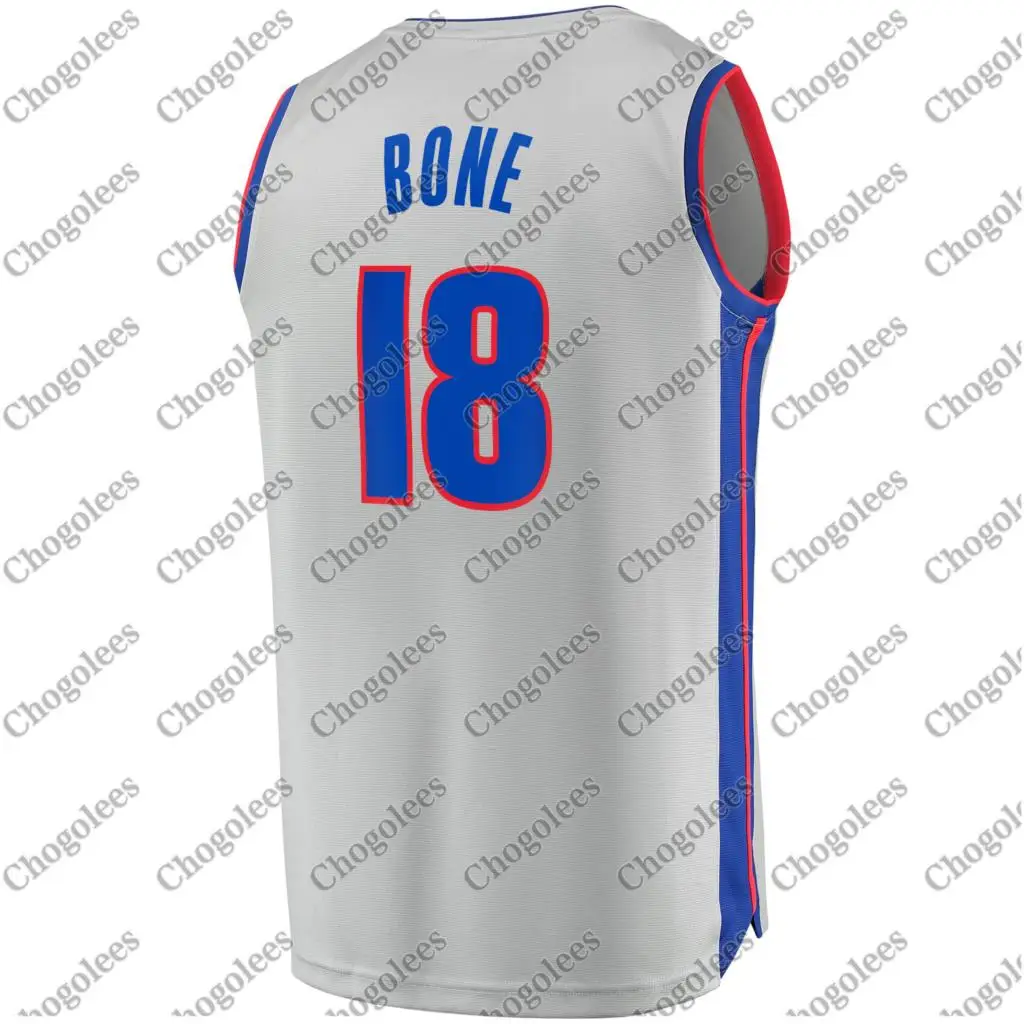 

Men Basketball Jersey Bone Detroit Branded Fast Break Player Team Jersey Statement Edition Gray