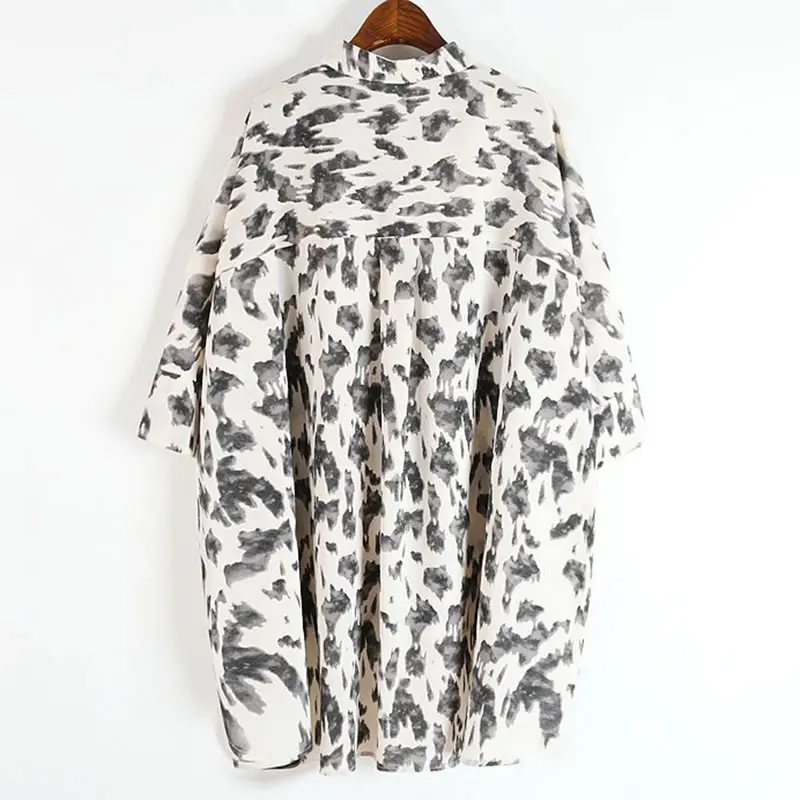 Женская блузка с винтажным принтом XITAO летняя Свободная полурукавами и