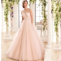 new pink wedding dress 2020 sexy pearls ball gown backless wedding dresses bridal gown sexy bride dress naviblue bridal15362