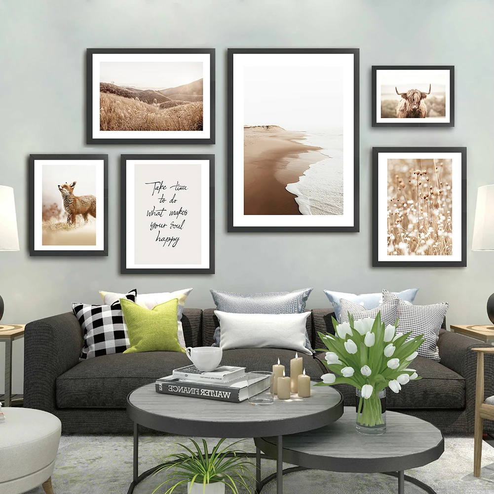 

Natural Scenery Canvas Painting Nordic Modern Minimalist Poster Landscape Pictures Wall Art Prints Living Room Home Decoration