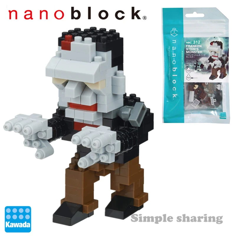 Kawada Nanoblock Frankenstein монстр 170 шт. микро размер строительные блоки игрушки для