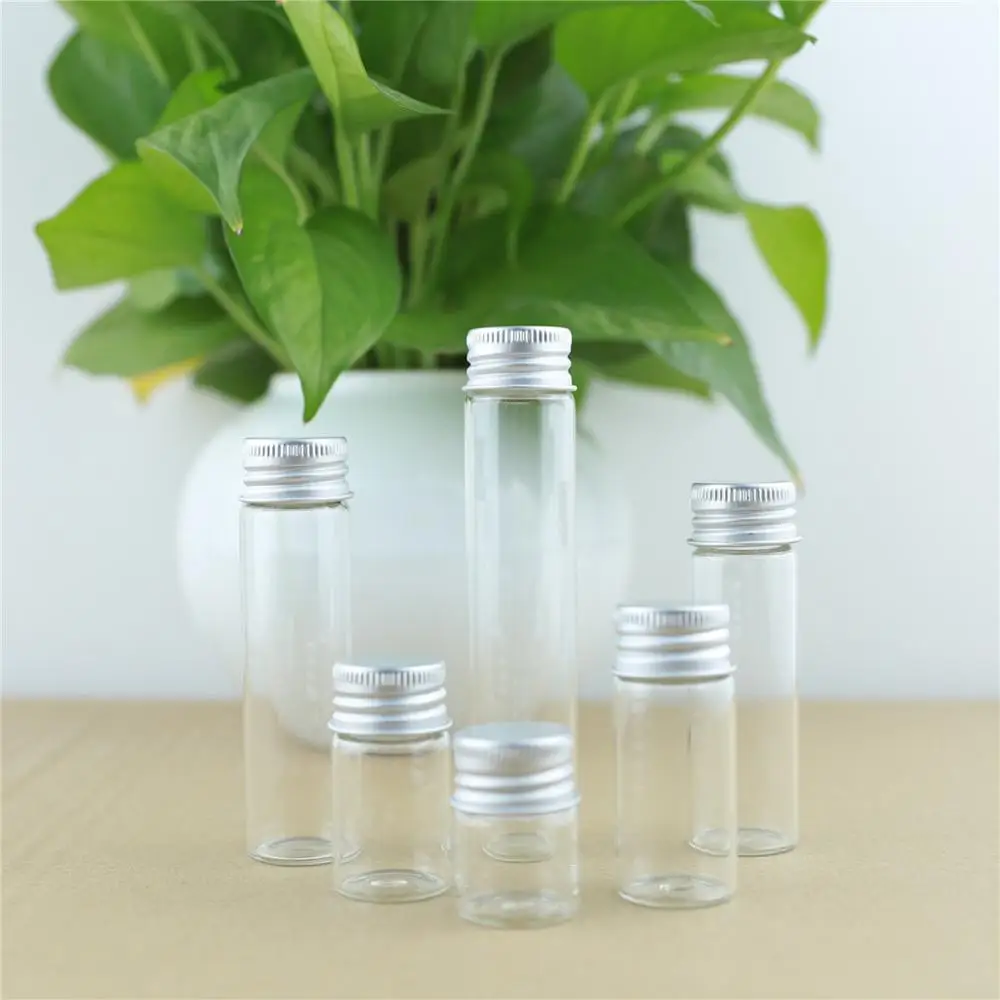 

100PCS/lot 22*50mm 10ml Tiny Glass Bottles storage bottles & jar Glass Small Jars Vials Mini Containers DECORATIVE Bottles