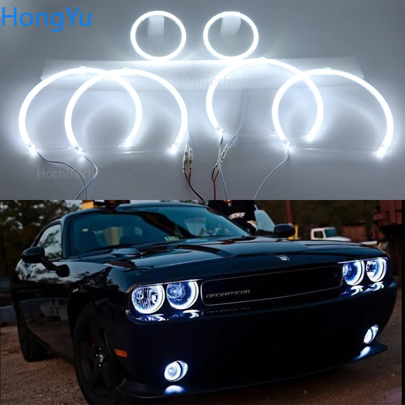 Для Dodge Challenger 2008 2014 супер яркий белый цвет 3528 SMD комплект светодиодов глаза ангела