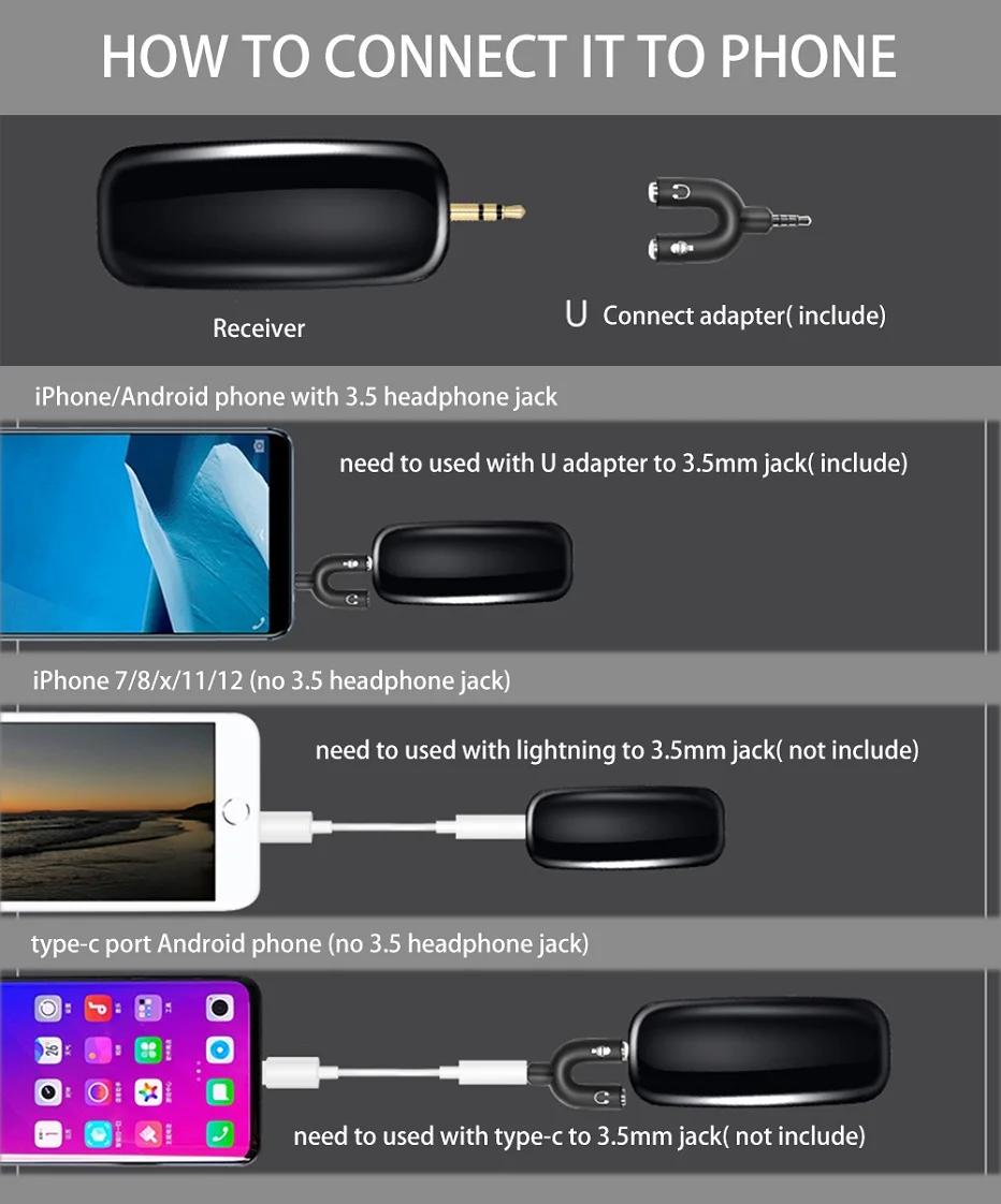 Петличный беспроводной микрофон UHF для записи голоса Tiktok Youtube студийной