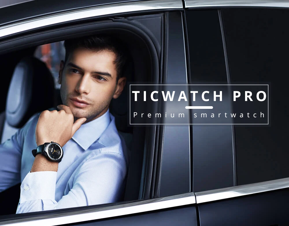 Смарт-часы Ticwatch Pro Bluetooth V4.2 415 мАч 2-30 дней Срок службы батареи IP68 Водонепроницаемый gps NFC платежи/Google Assistant Спорт