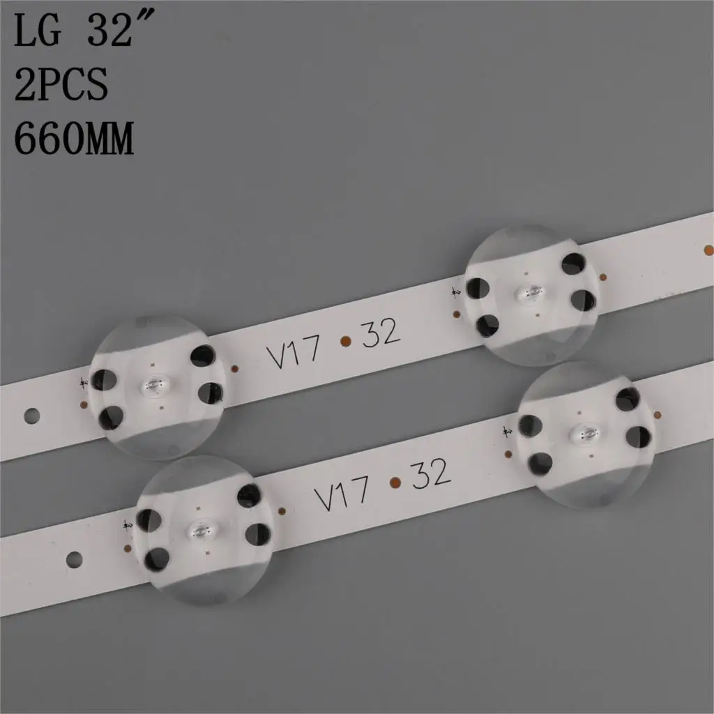 100% New 2PCS LED backlight strip for LIG 32LJ510V 32LJ610V 32LJ510U HC320DXN-ABSL1-2143LC320DXE (FK)(A2) 6916L-2855B V18 V17 32