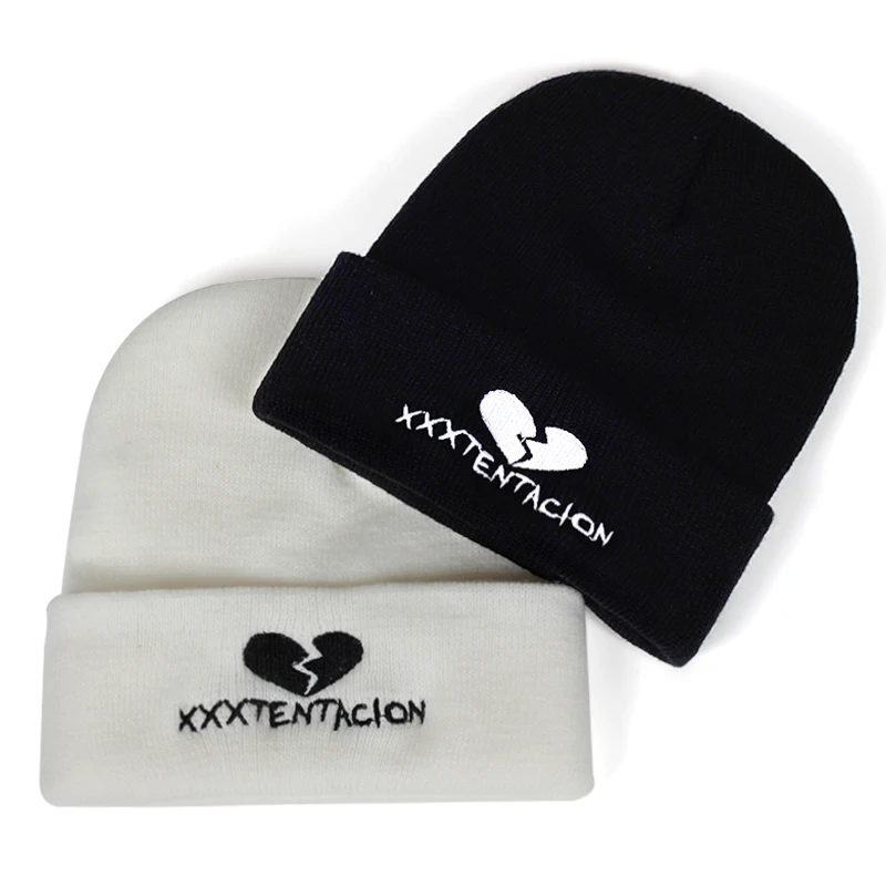 Шапка певица XXXTentacion в стиле хип хоп вязаная зимняя шапка с вышивкой хлопковые