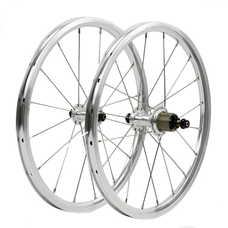 

SILVEROCK Alloy Wheelset External 7 Speed 16 x1 3/8" 349 Super Light Rim For Brompton 3sixty Folding Bike Wheels
